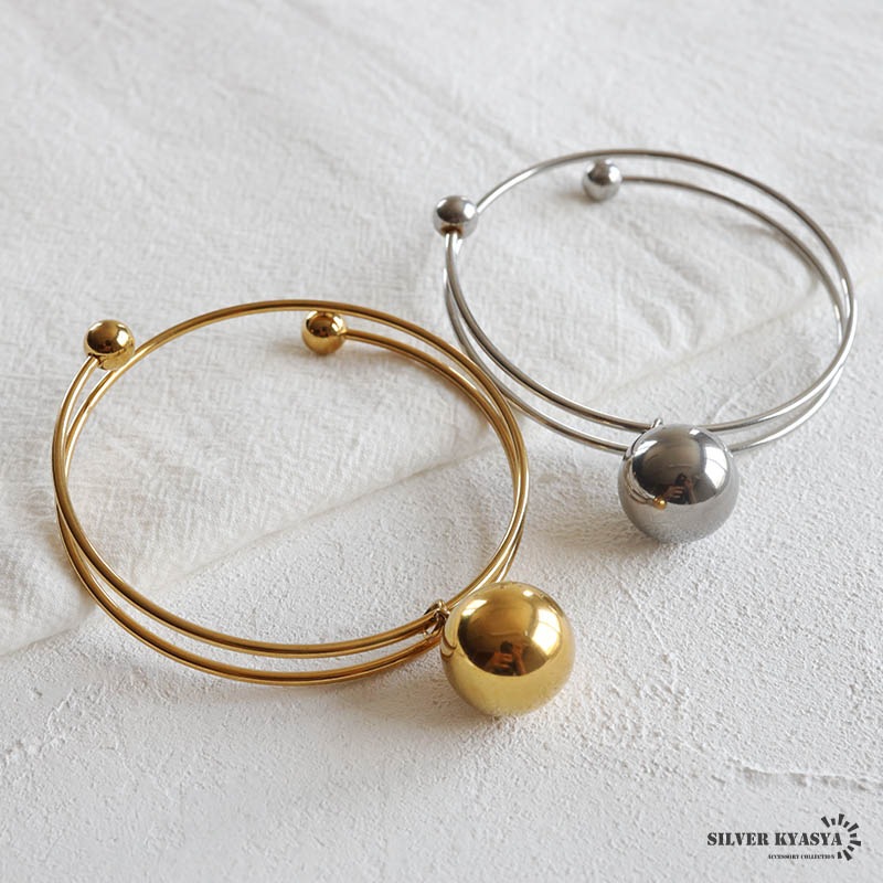Ten. ゴールドメタルバングル ステンレス メタルバングル ストーンバングル ゴールドバングル