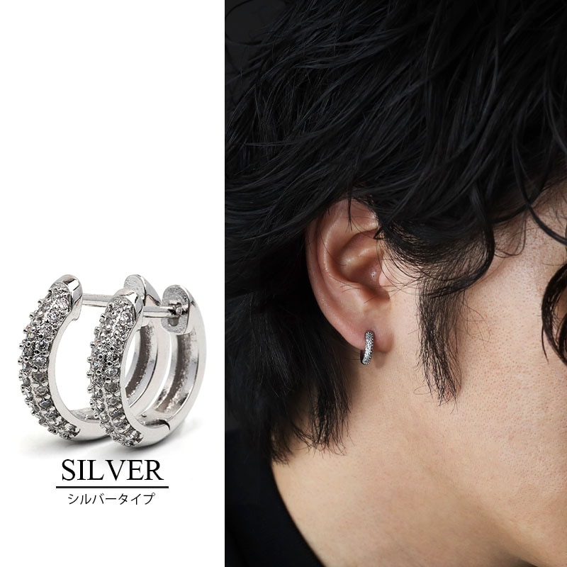 ブリンブリン CZ フープピアス 3mm [e166] | スタイルで探す,HIP