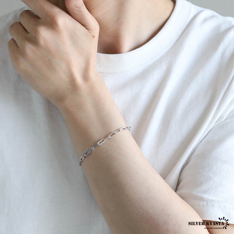 MEXICO 925 ブレスレット トグル 小豆チェーン シルバー 約16cm シルバー925 長小豆チェーンブレスレット [bs252-4mm] | スタイルで