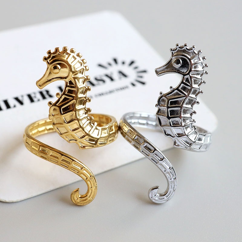 ステンレス タツノオトシゴリング [r800] | リング,ステンレス