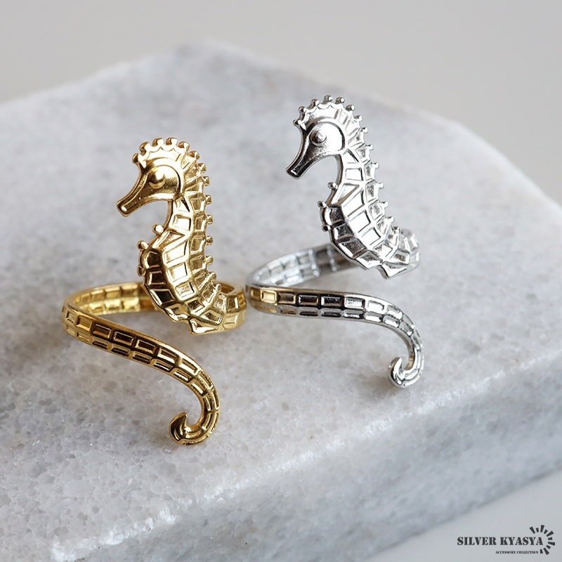 ステンレス タツノオトシゴリング [r800] | リング,ステンレス