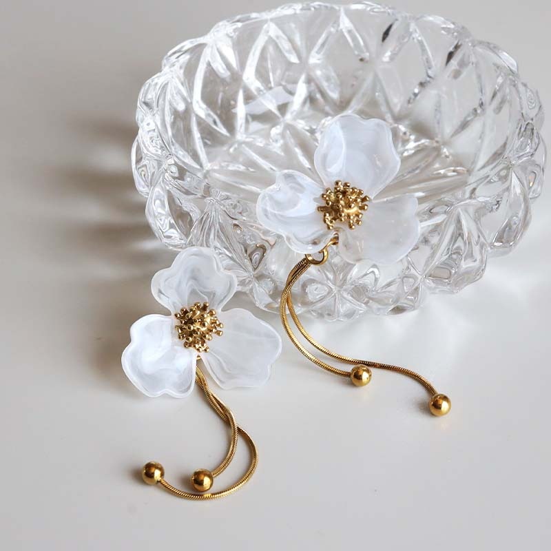 ステンレス お花のピアス 18KGP 両耳用 2点セット [e537] | ピアス