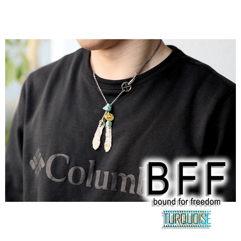 E＆E PROJECT/名入れ可能/世界でひとつのFearlessネックレス BFF 925 フェザーネックレス ダブル [bffns027] | イーグル