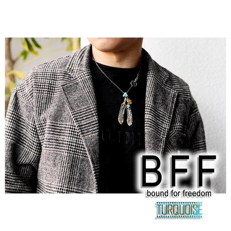 E＆E PROJECT/名入れ可能/世界でひとつのFearlessネックレス BFF 925 フェザーネックレス ダブル [bffns027] | イーグル