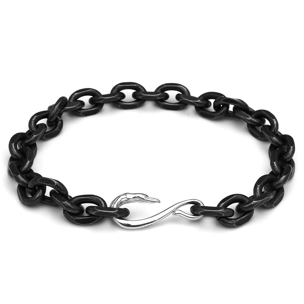 太角チェーンブレスレット いぶし [b641-9mm] | スタイルで探す