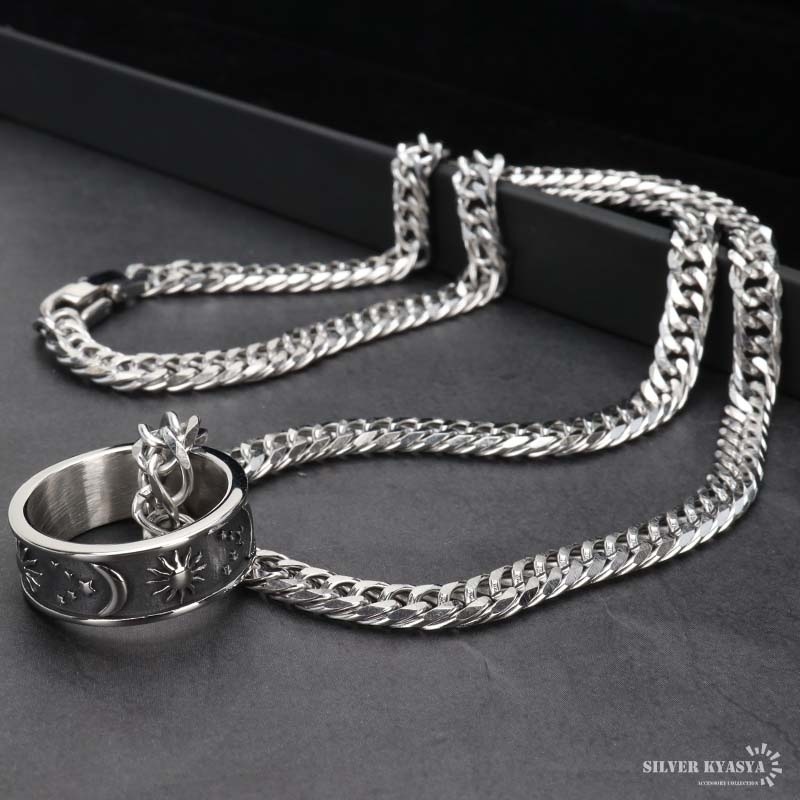 Kalanyanさま専用 ショパールタイプのシルバーリングとペンダントセット シルバー925 ドラゴンヘッドネックレス 龍 ペンダント