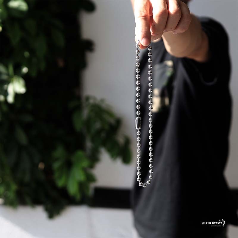 ボールチェーンネックレス [n453-6mm-silver] | スタイルで探す