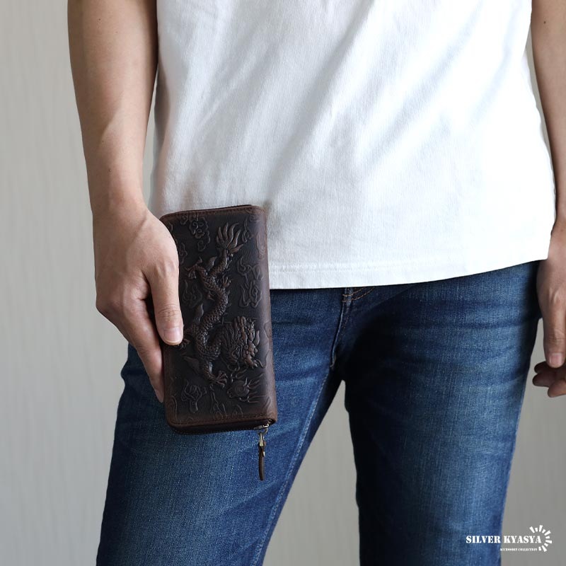 コードバン 龍の浮き彫り本革サイフ [l035] | 財布・ウォレット