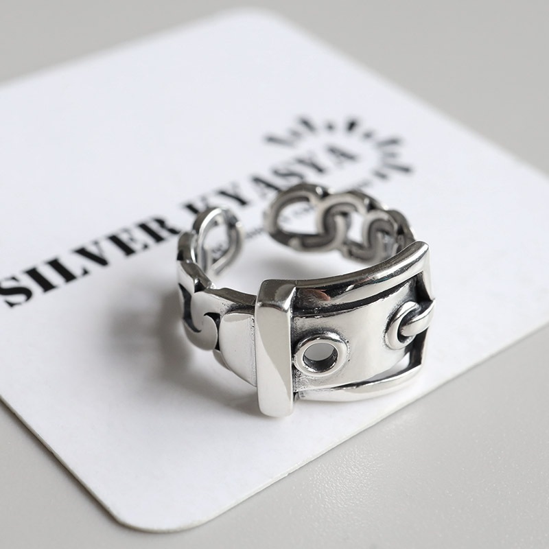 シルバー925 ベルトデザインの大人可愛いリング [cr676] | リング