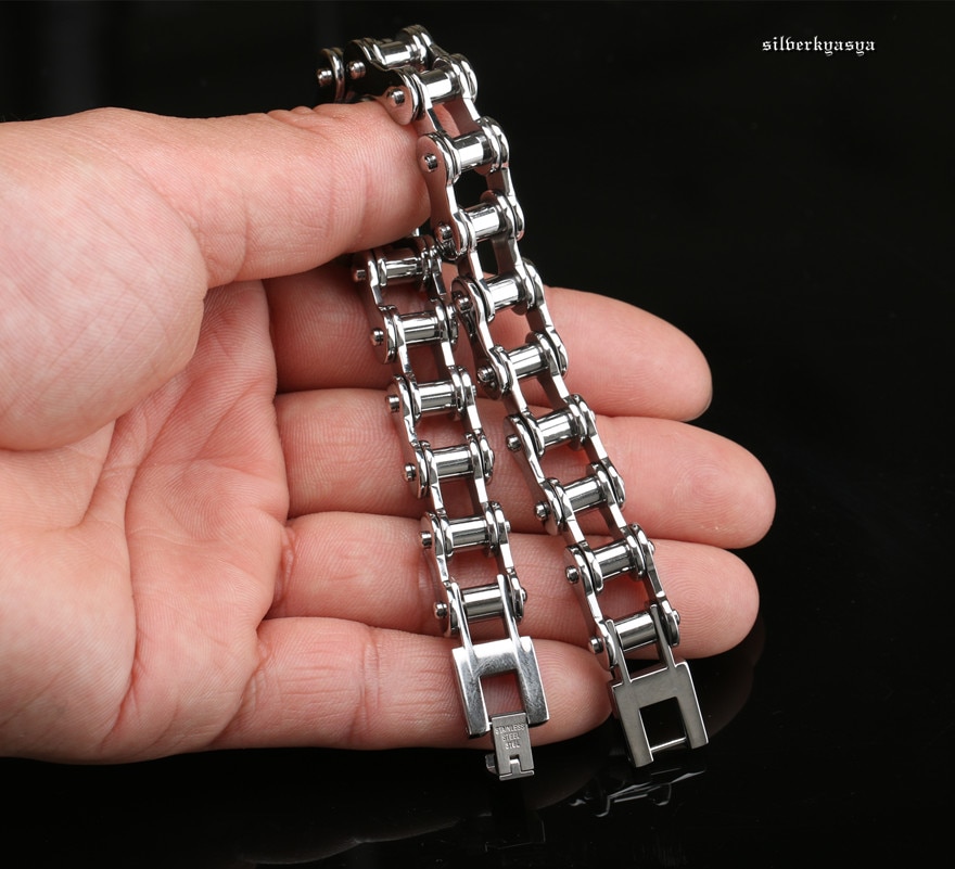 ステンレス バイクチェーンブレスレット [b119] | ブレスレット