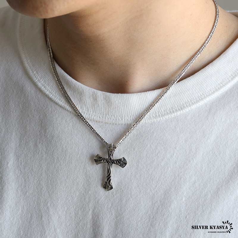 シルバー925 クロスネックレス [ns229-cs053-3mm] | ネックレス