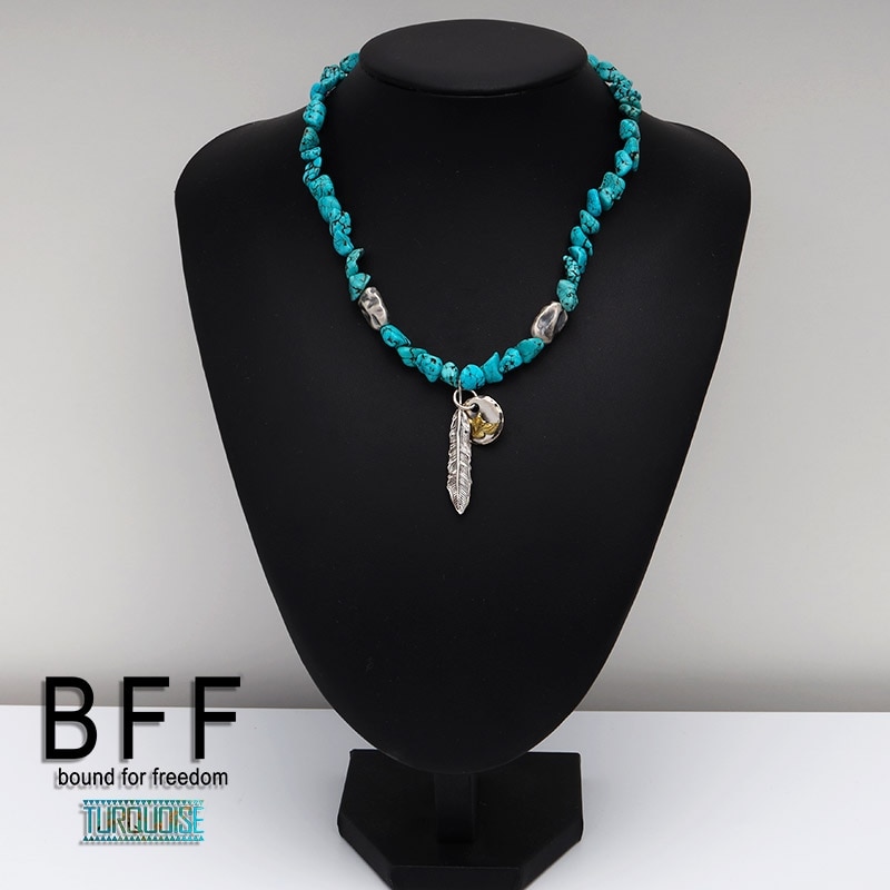 【いずみ】BFF 925 フェザーネックレス ターコイズ BFF ブランド フェザーネックレス ターコイズ 天然石 シルバー