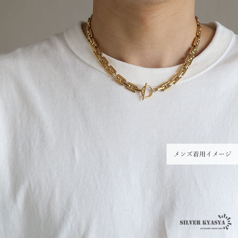 【希少】 ゴールド チェーンネックレス キラキラ マイアミキューバンチェーン K18 GP gold ゴールド 8.5