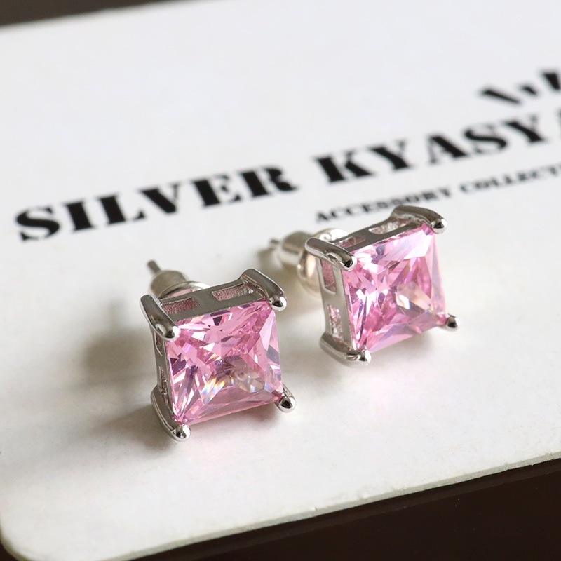シルバー925 ピンクストーンピアス [ce452] | ピアス,シルバー925