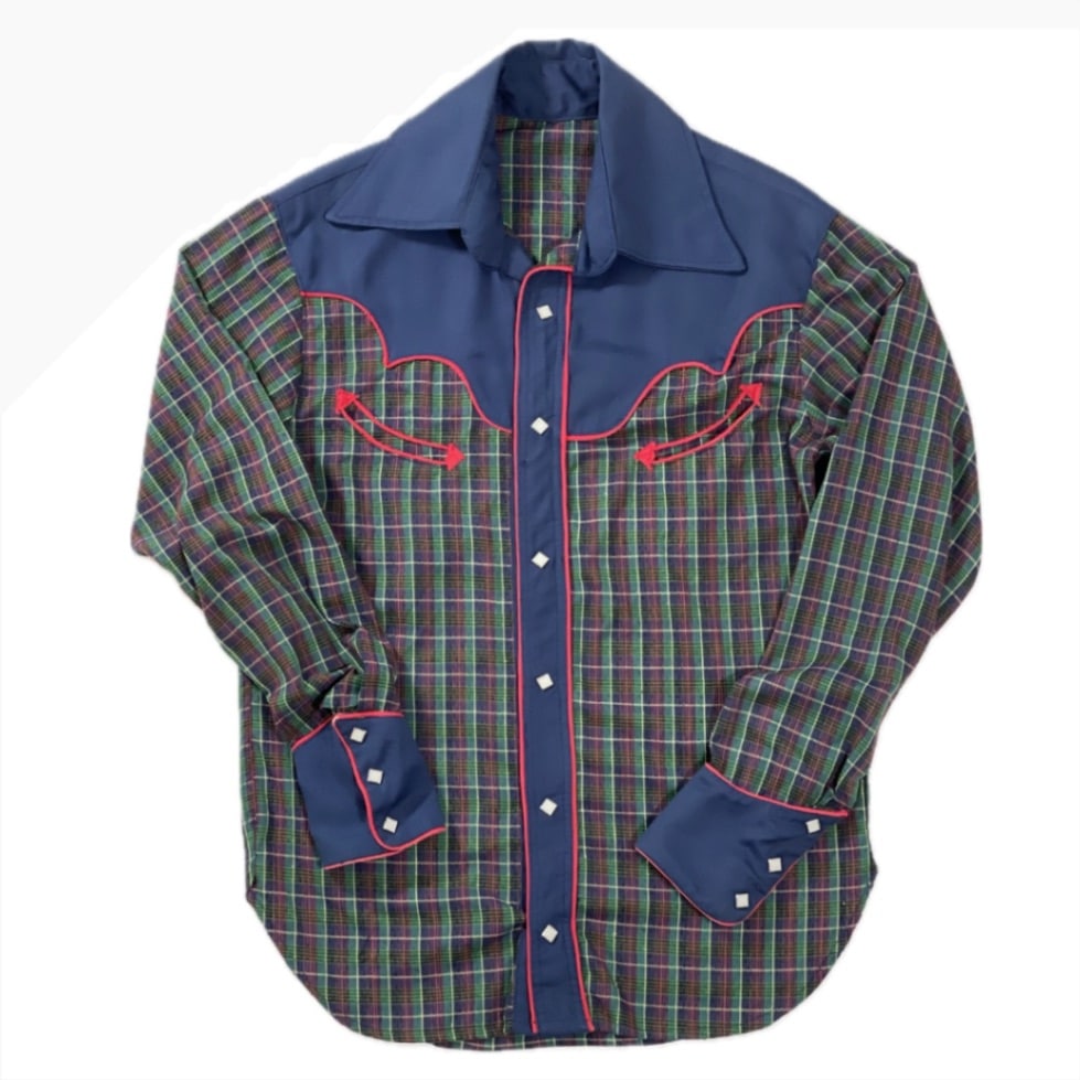 “SWITCHING CHECK WESTERN SHIRT“