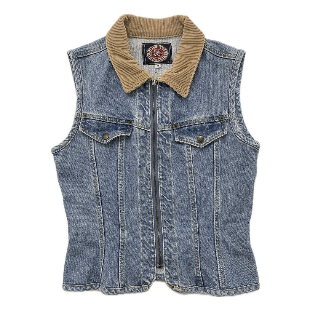 “DENIM ZIP UP VEST”