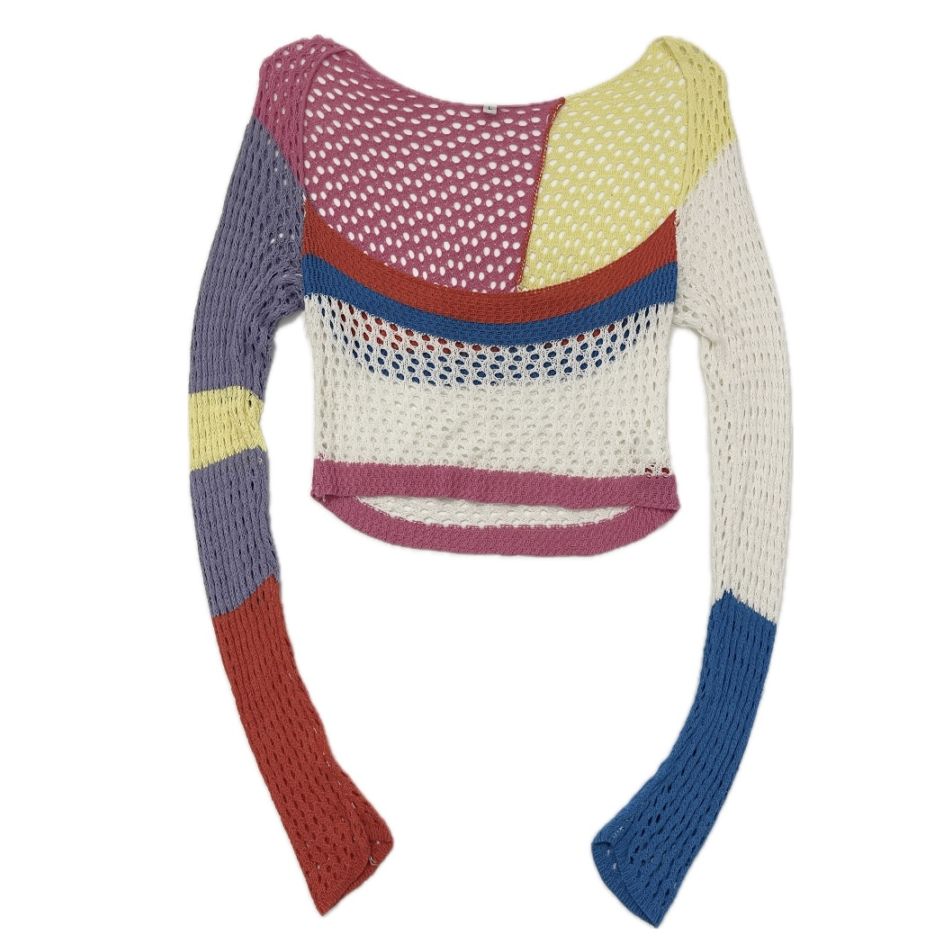 “MESH COLOR KNIT“