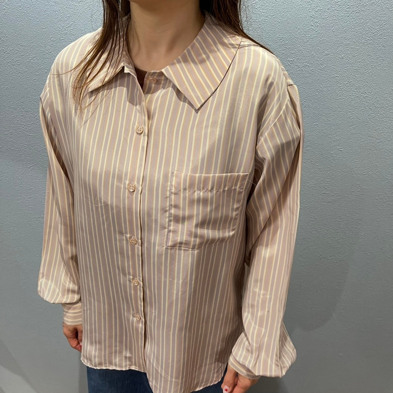 “STRIPE SLEEPING SHIRT“
