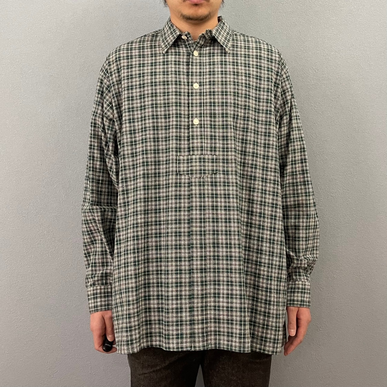 “PULLOVER CHECK SHIRT“