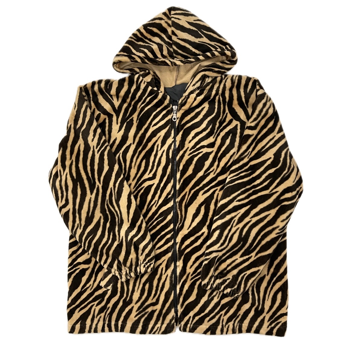 “ZEBRA FLEECE ZIP FOODIE”
