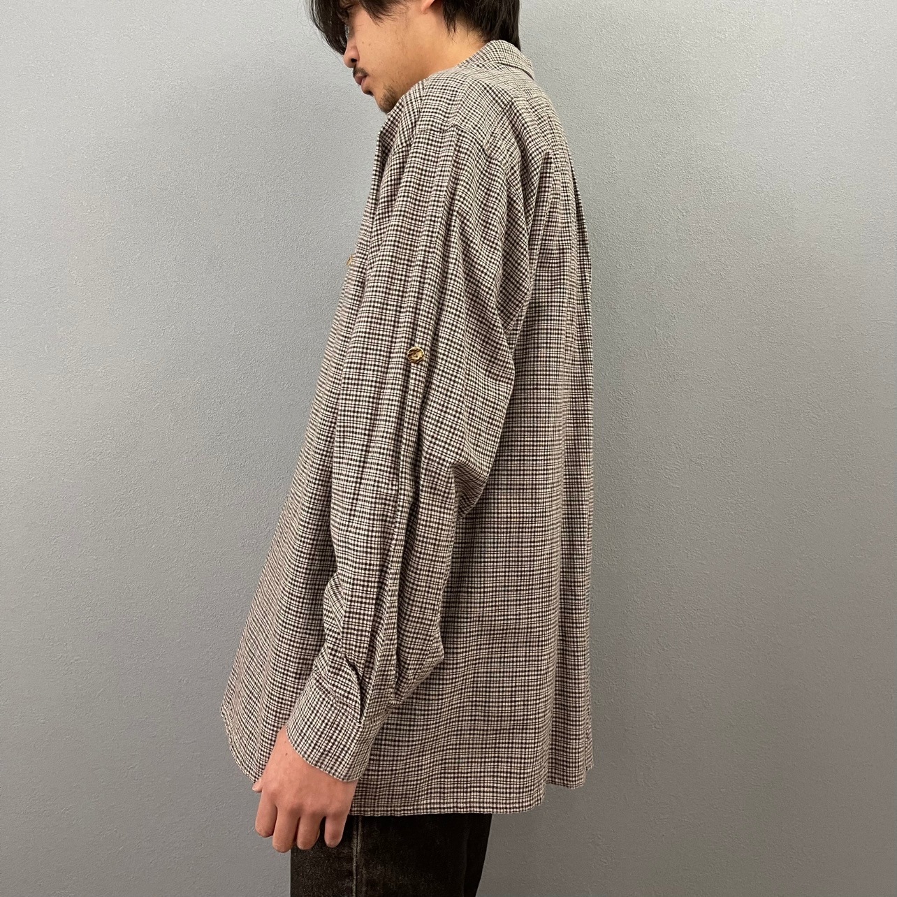“DESIGN BUTTON CHECK SHIRT“ 