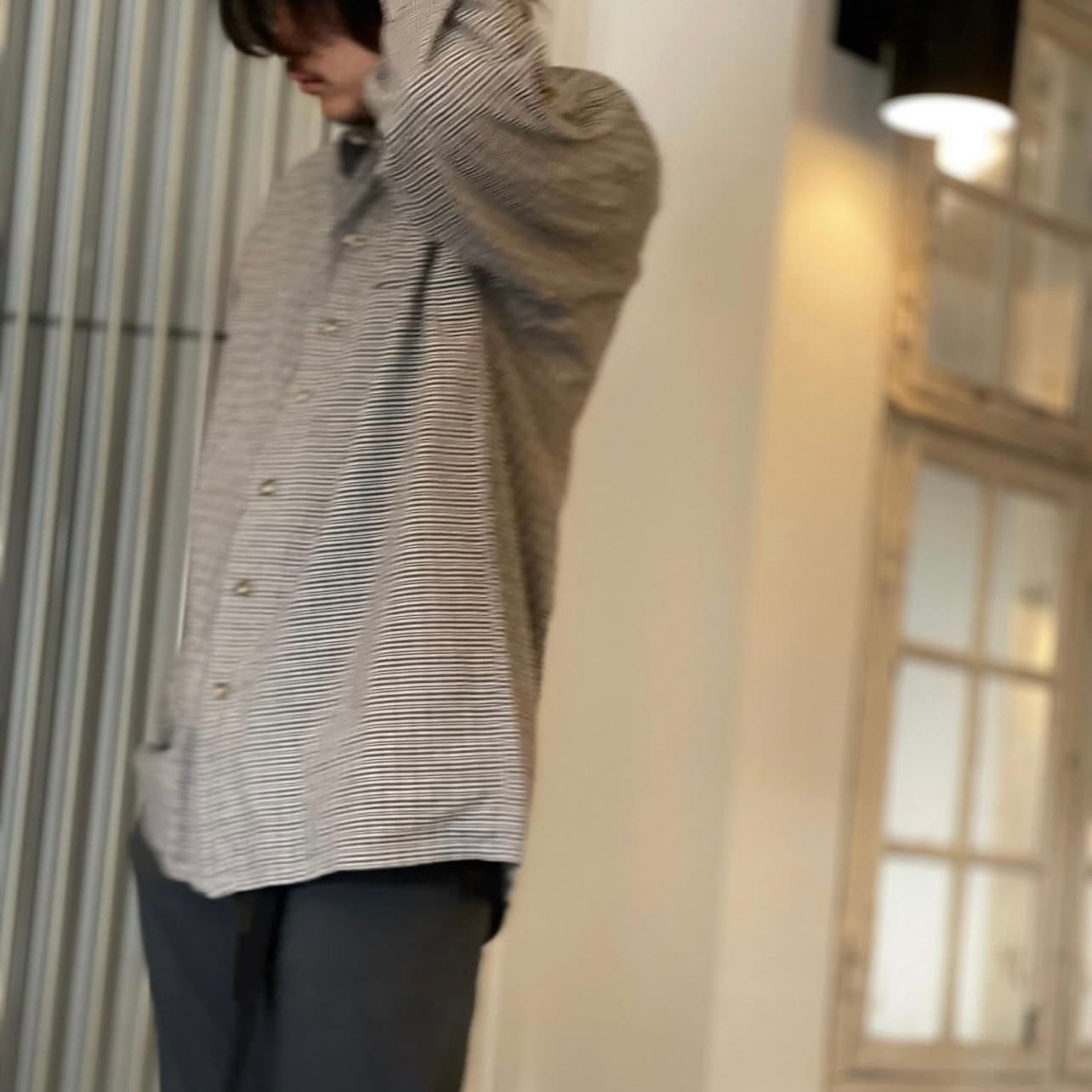 “DESIGN BUTTON CHECK SHIRT“ 