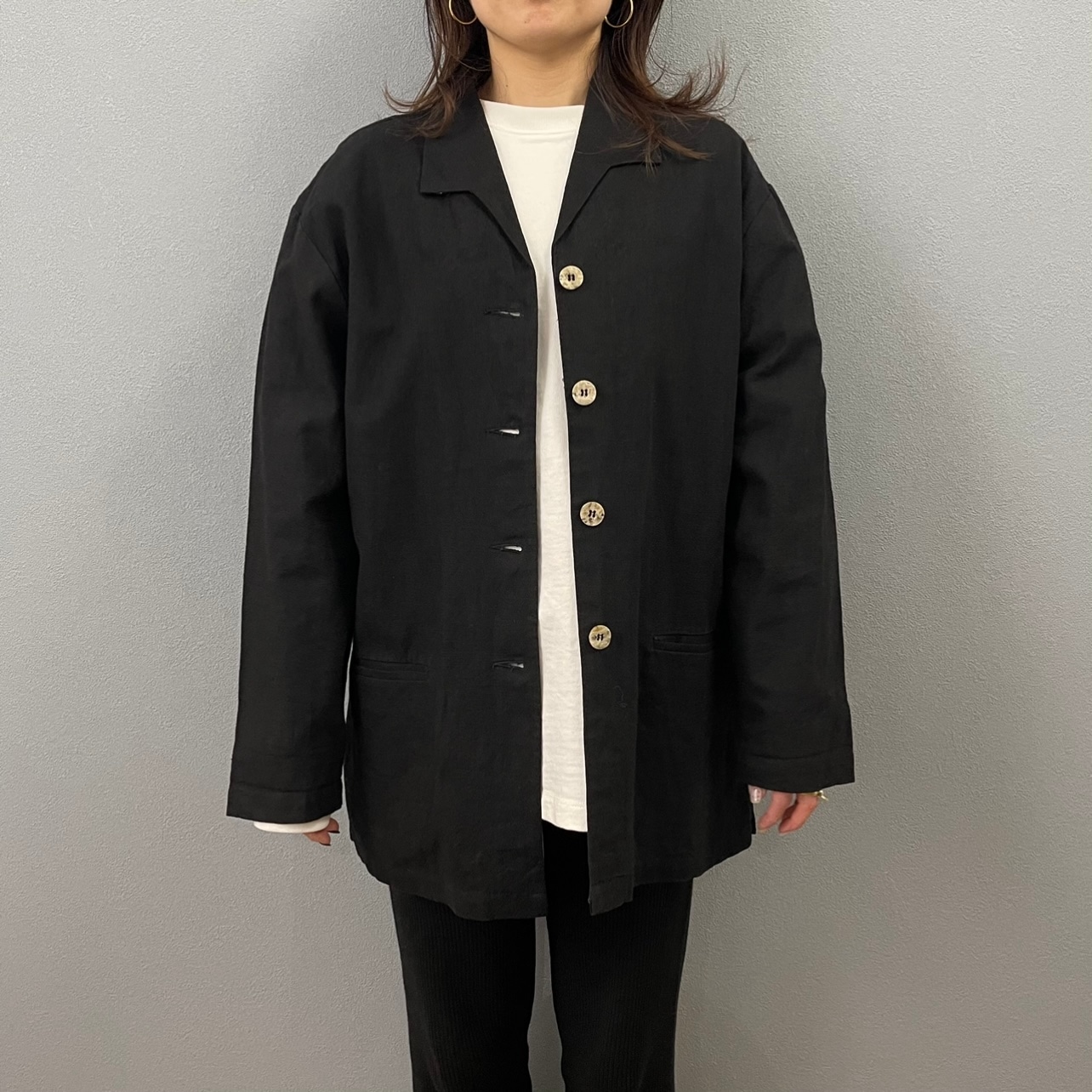 “LINEN SHIRT JACKET”
