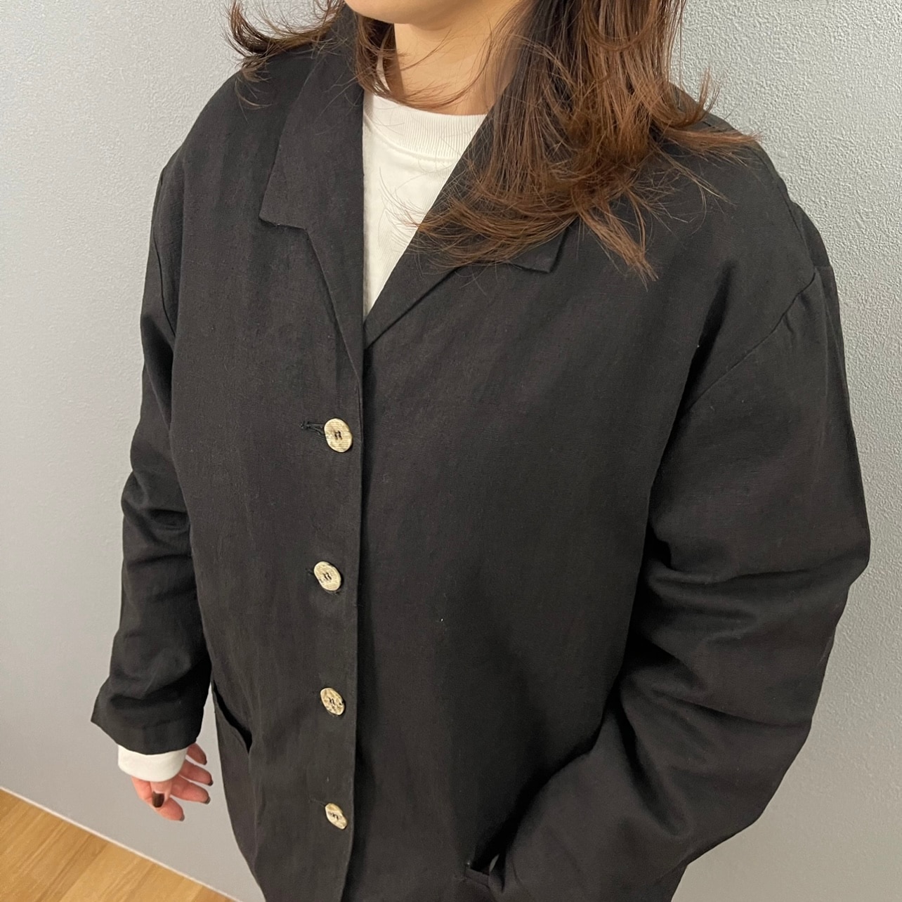 “LINEN SHIRT JACKET”