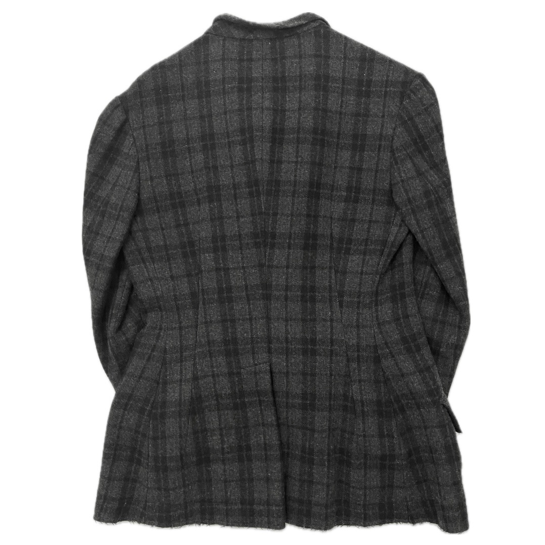 “Yohji Yamamoto” PLAID PATTERN TAILORED JACKET