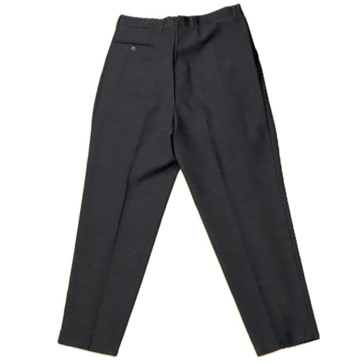 “DARK CHECK GRAY SLACKS“