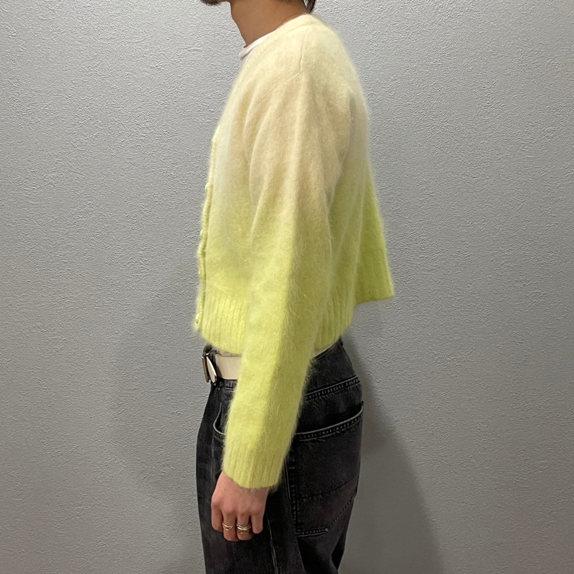 “GRADIENT MOHAIR CARDIGAN”