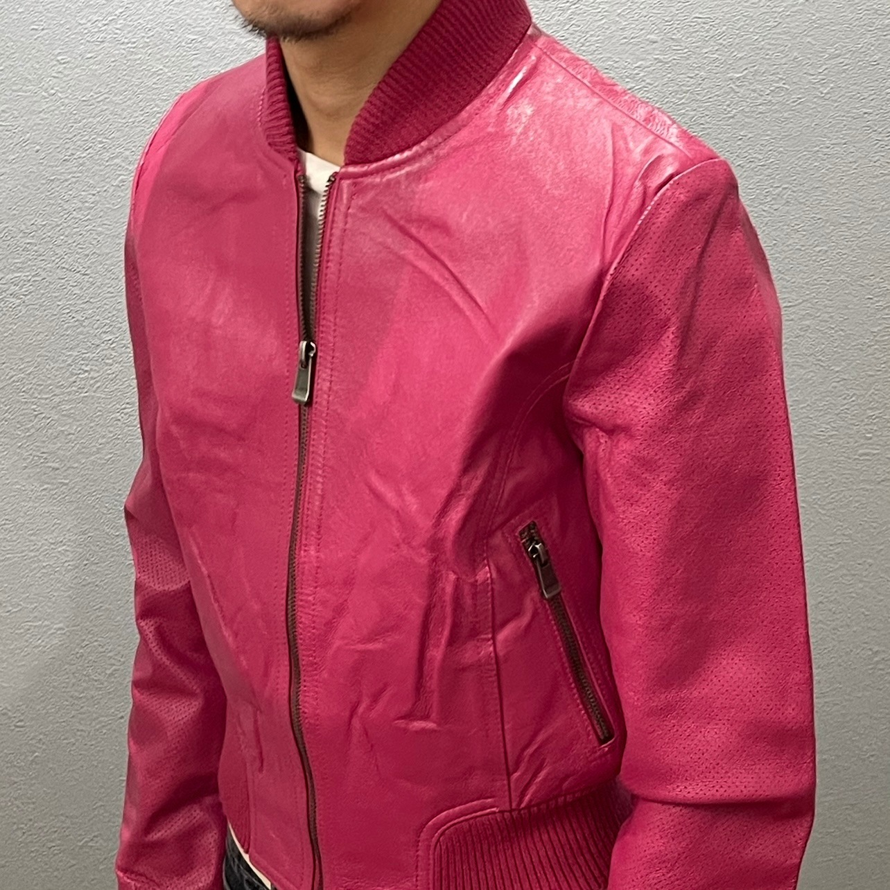 “COLOR LEATHER JACKET” 