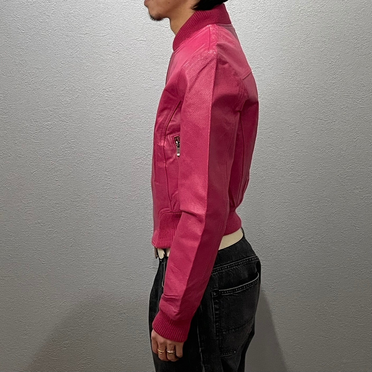 “COLOR LEATHER JACKET” 