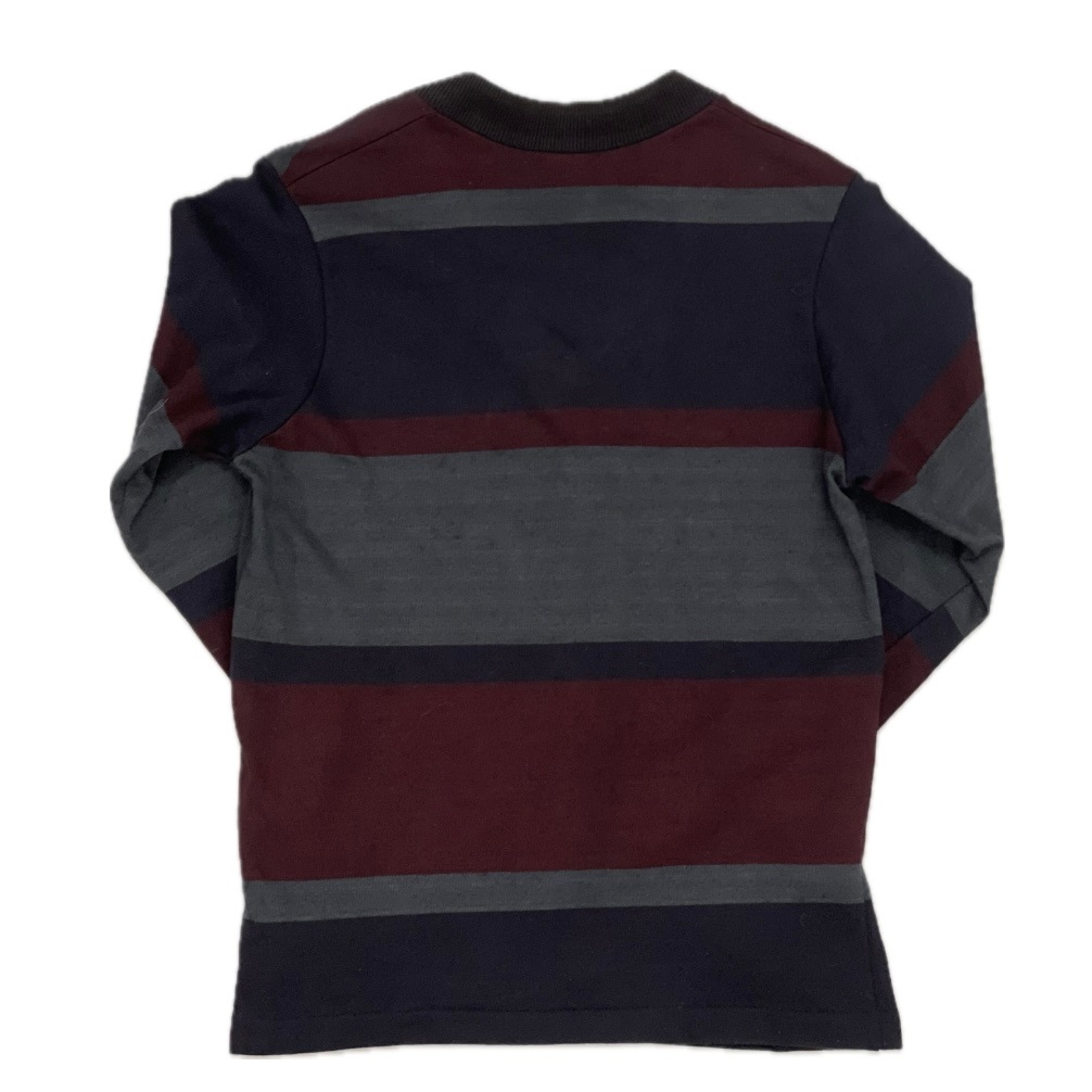 “BORDER V-NECK LONG T-SHIRT“