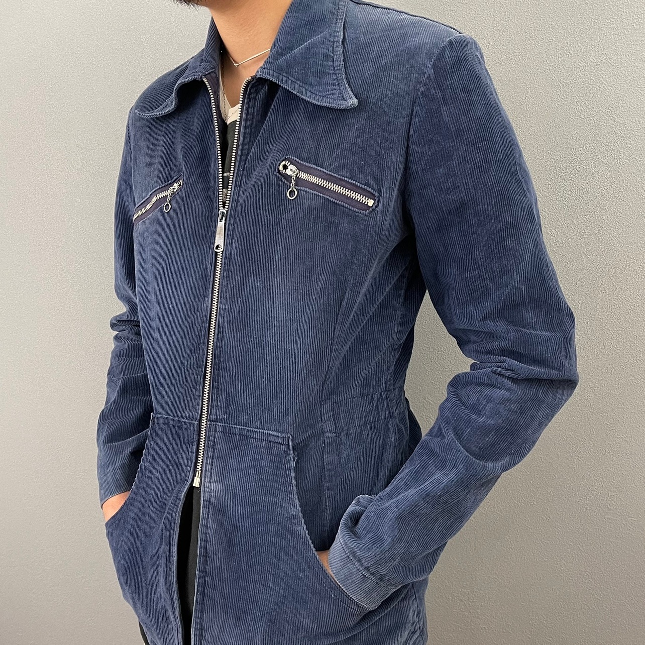 “ZIP CORDUROY  JACKET“