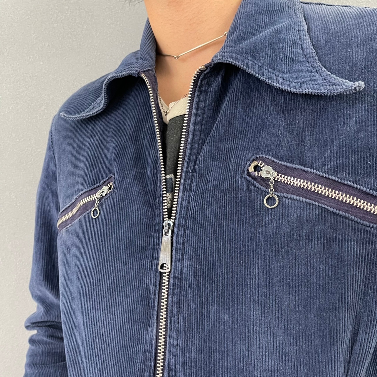 “ZIP CORDUROY  JACKET“
