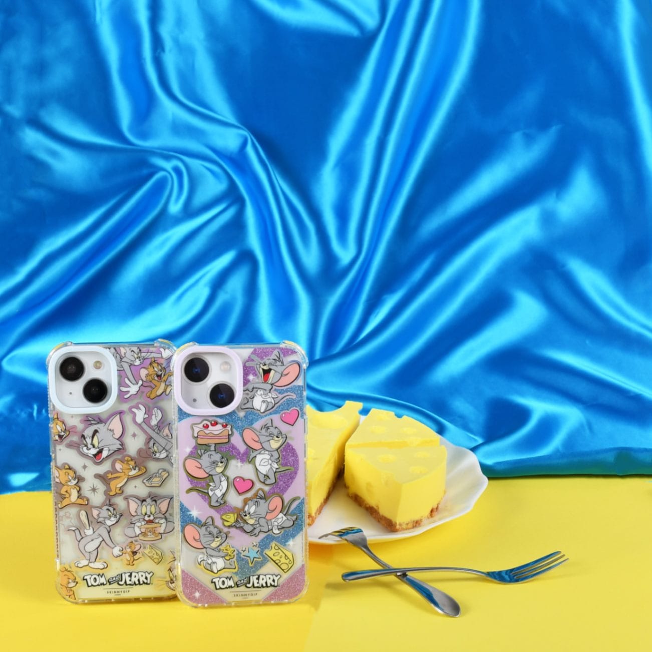 iPhone用ケース トム＆ジェリー トムとジェリー グリッター タフィー ハートグリッター