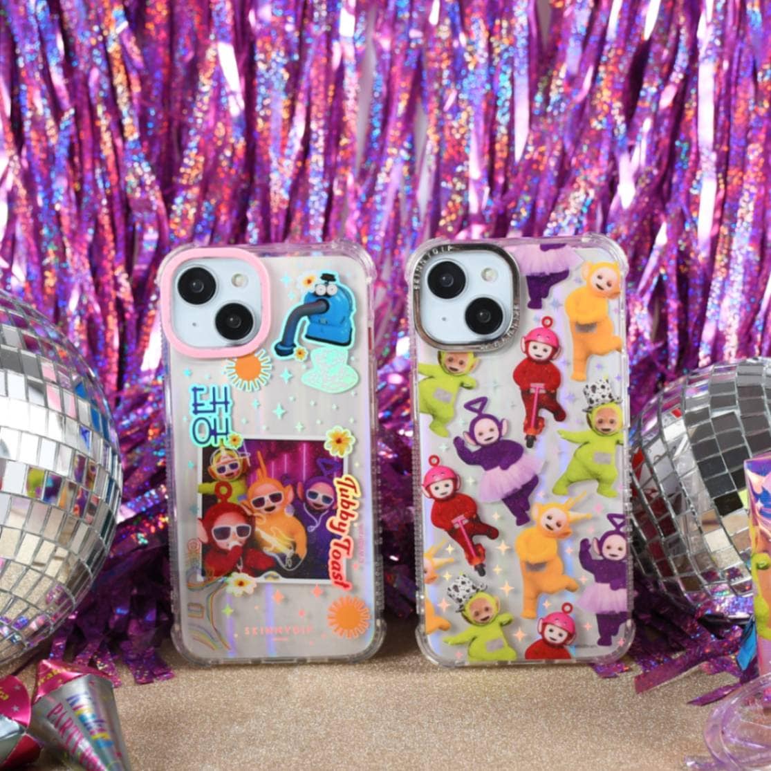 iPhone用ケース テレタビーズ リピートグリッター ステッカーピクチャー