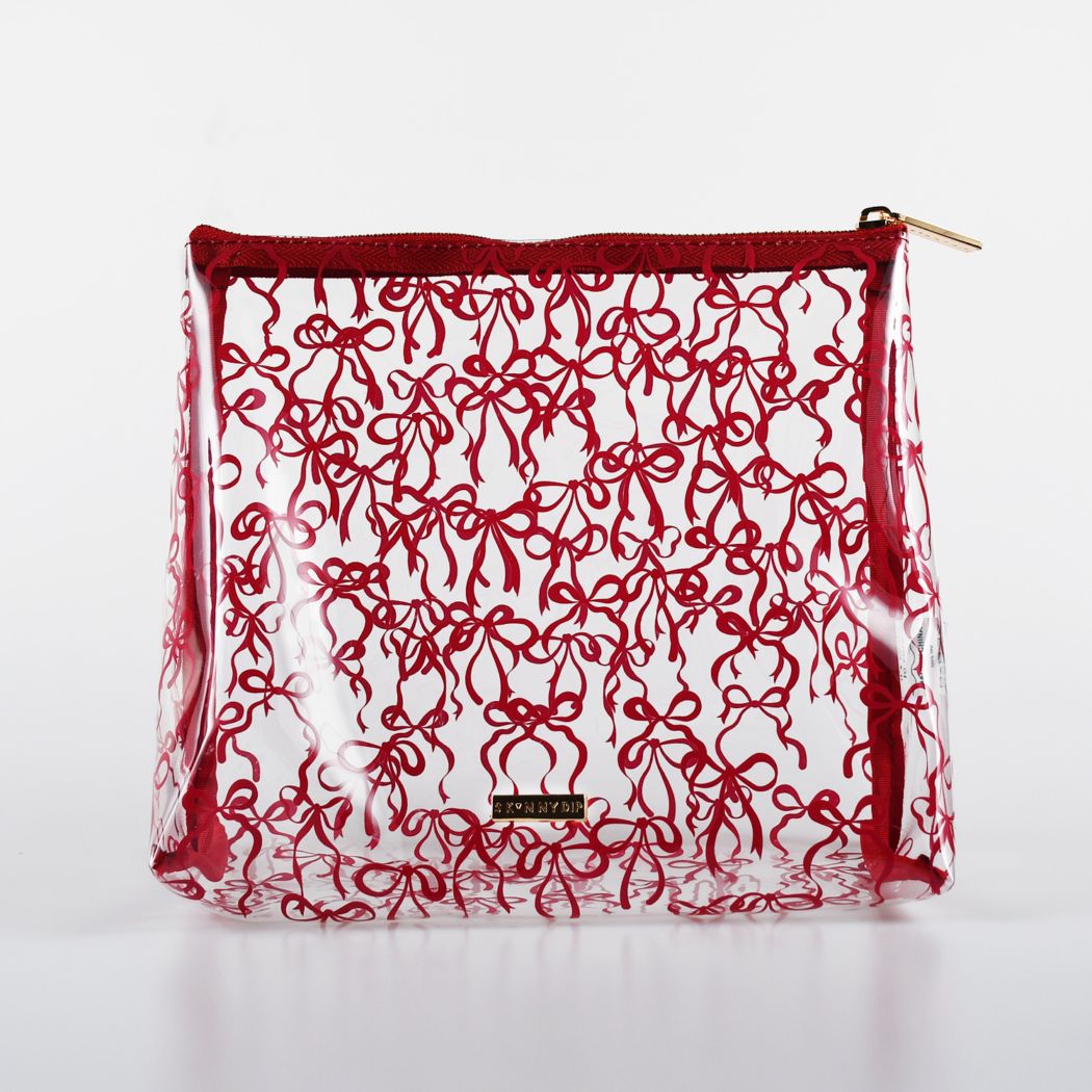 ポーチ  バーガンディ リボン 25AW