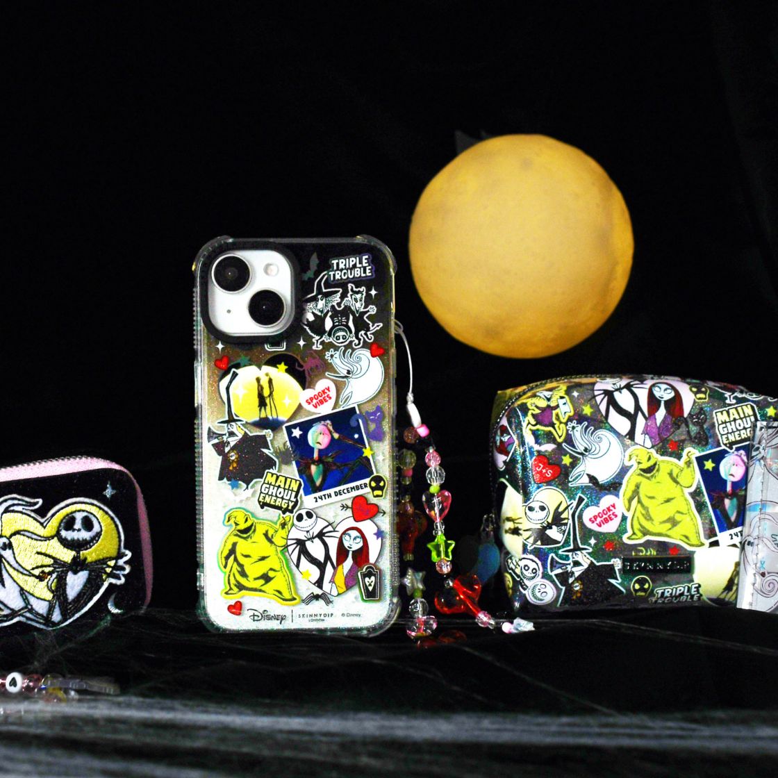 iPhone14/15/16/17シリーズ用 ケース ナイトメアー・ビフォア・クリスマス ステッカー ディズニー
