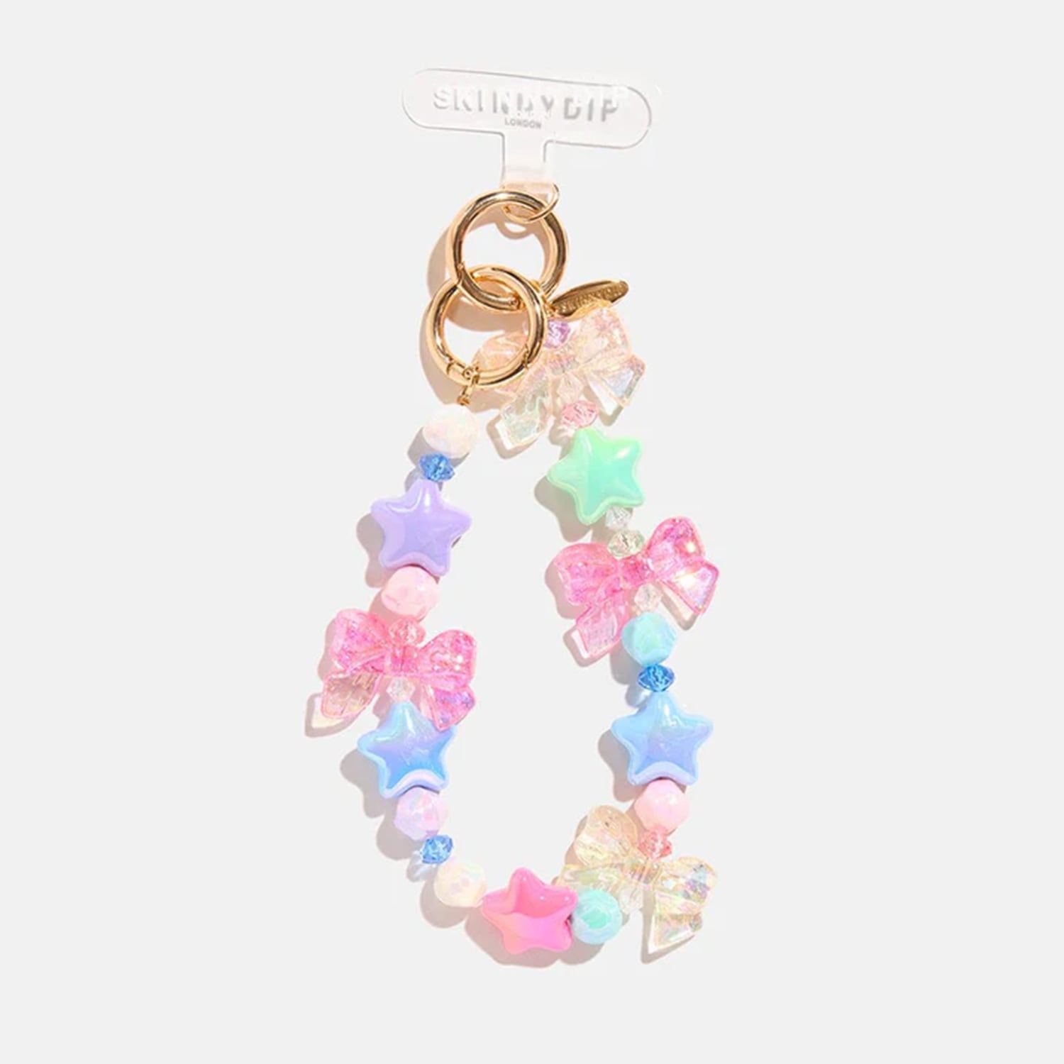 リストビーズストラップ  オーロラスタービーズ