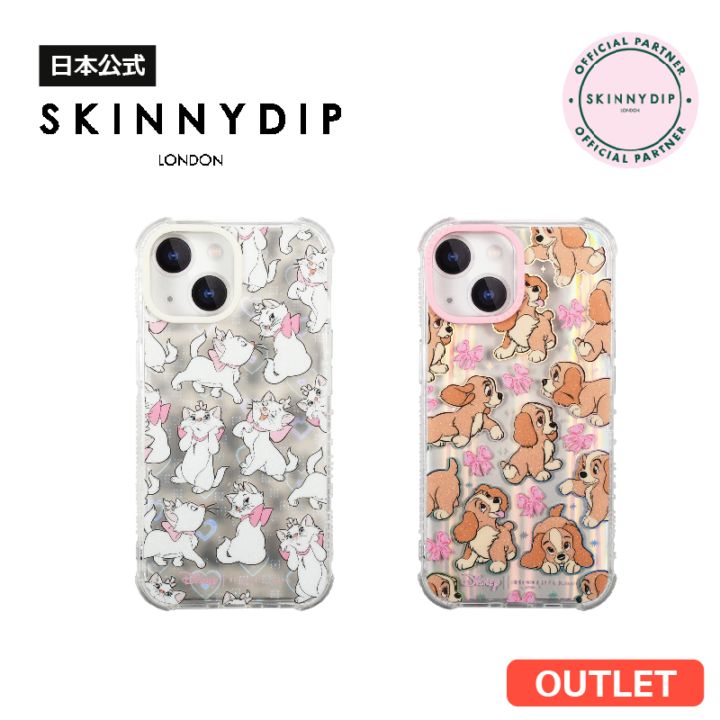 【アウトレット】 iPhone14シリーズ用 ケース マリー ハートホロ レディ ピンクリボン フィーリングキュートシリーズ ディズニー《アウトレット 傷・汚れ有り》