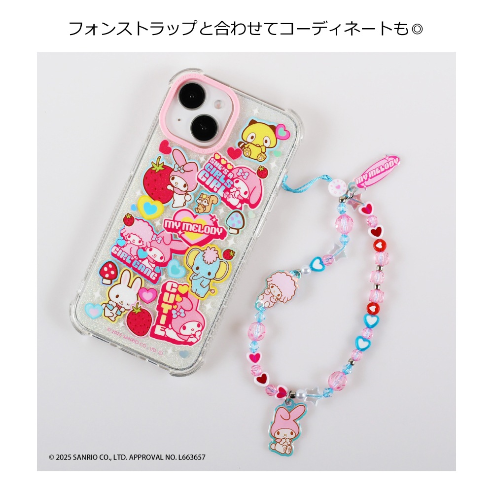 SKINNYDIP 　マイメロ　iPhone16　ケース　ストラップ　ポーチ iPhone14/15/16/17シリーズ用 ケース マイメロディ Y2K サンリオ