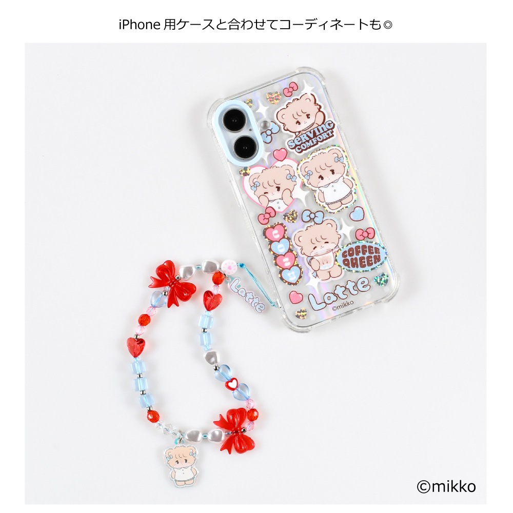 ビーズフォンストラップ ラテ Lil ala mode（リルアラモード） mikko