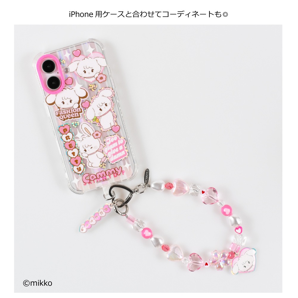 SKINNYDIP ミッコ ムース iPhone16プロケース ビーズストラップ ビーズリストチャーム キャミー Lil ala mode（リルアラモード） mikko