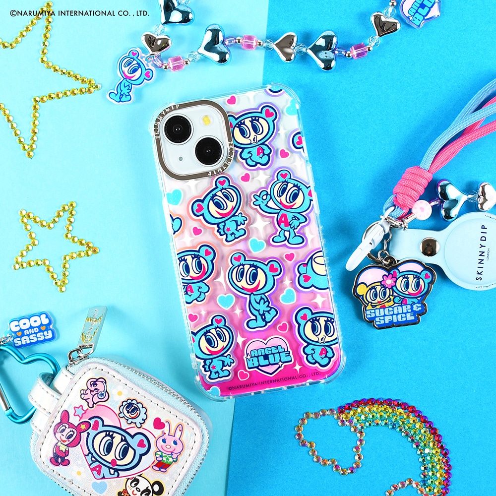 エンジェルブルー×スキニーディップ　iPhone14用 iPhone14/15/16シリーズ用 ケースエンジェルブルー リピート