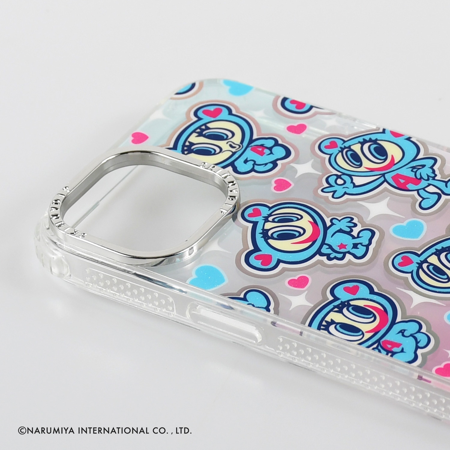 iPhone14/15/16シリーズ用 ケースエンジェルブルー リピート