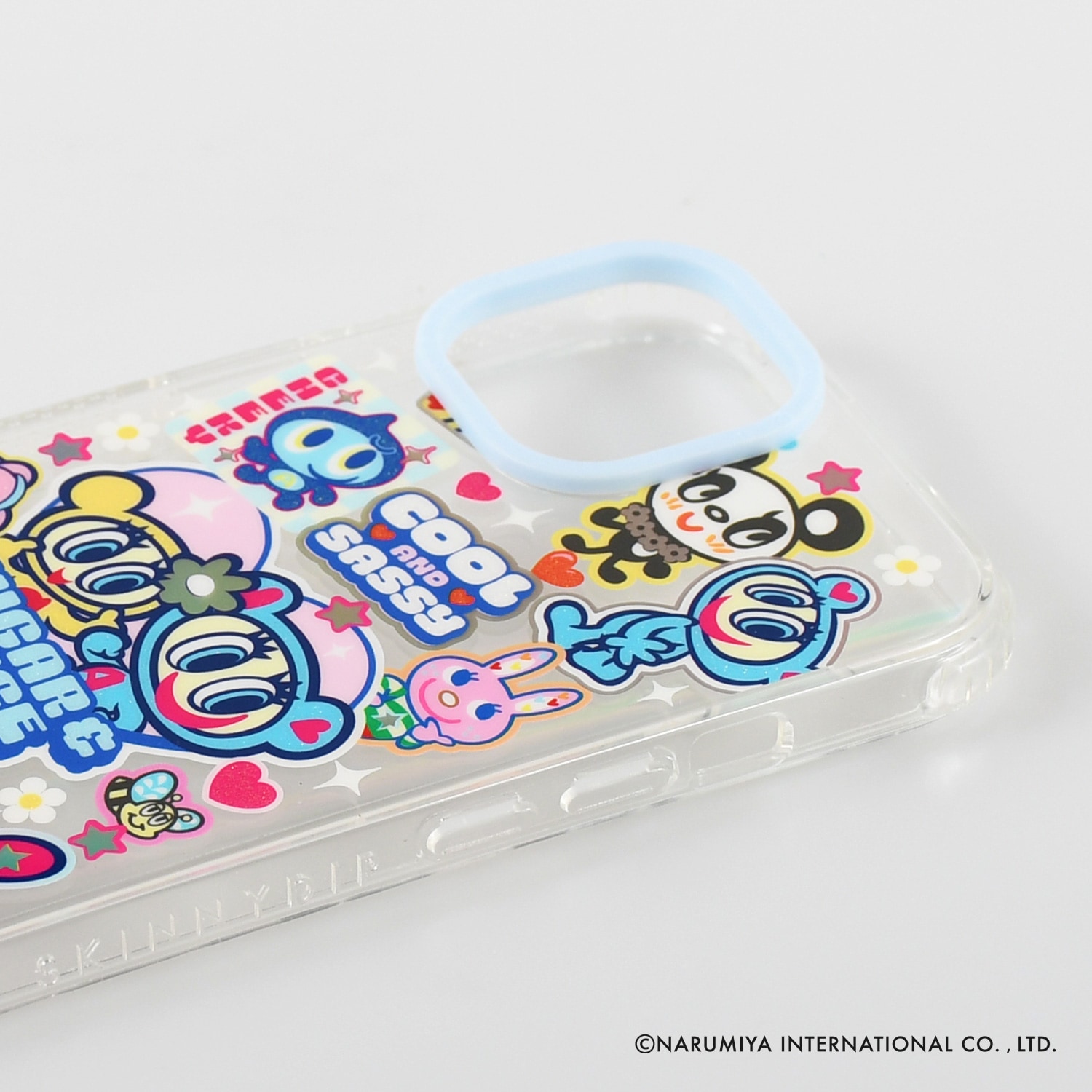 iPhone14/15/16シリーズ用 ケースエンジェルブルー Y2K