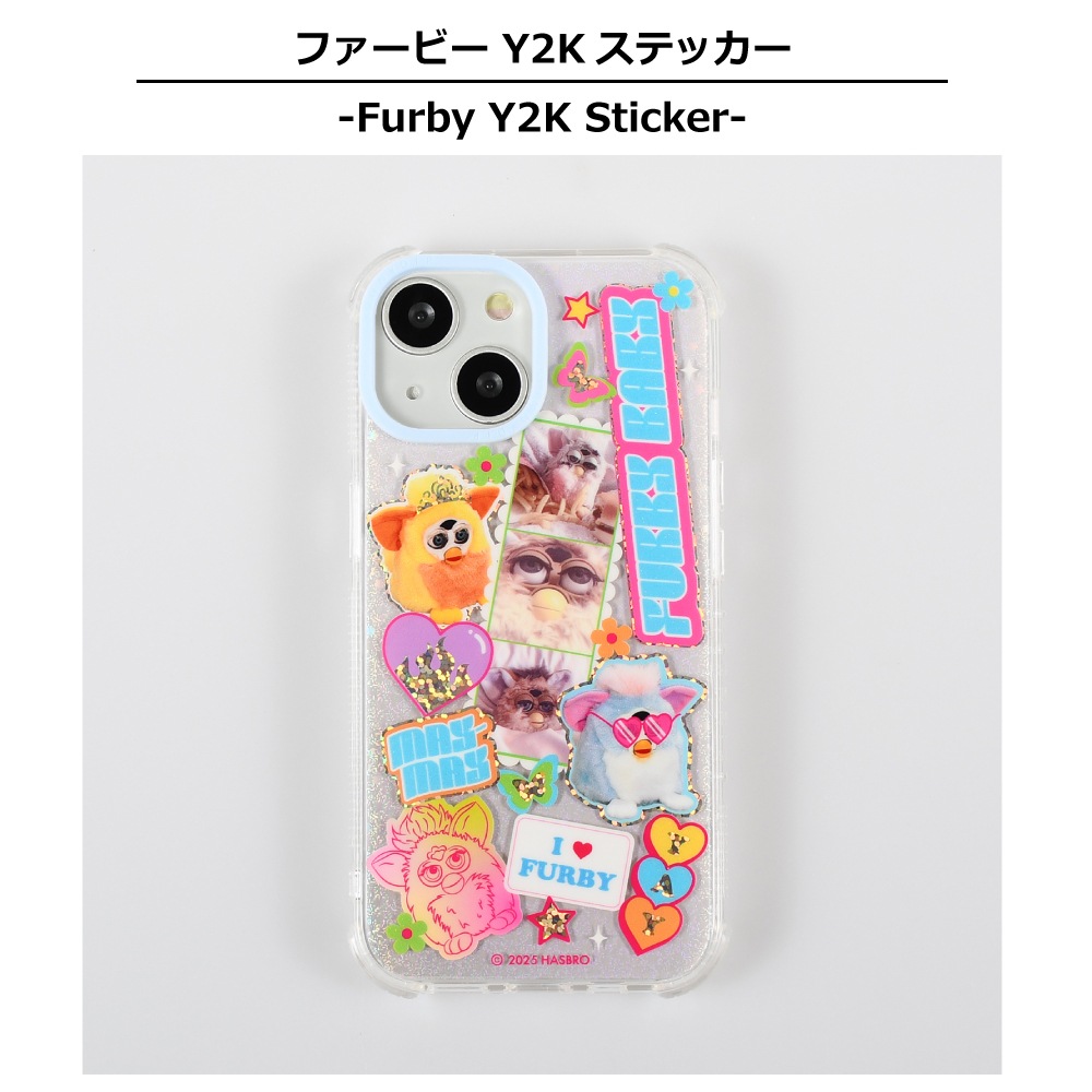 アウトレット】 iPhone16Pro用 ケース ファービー Y2Kステッカー