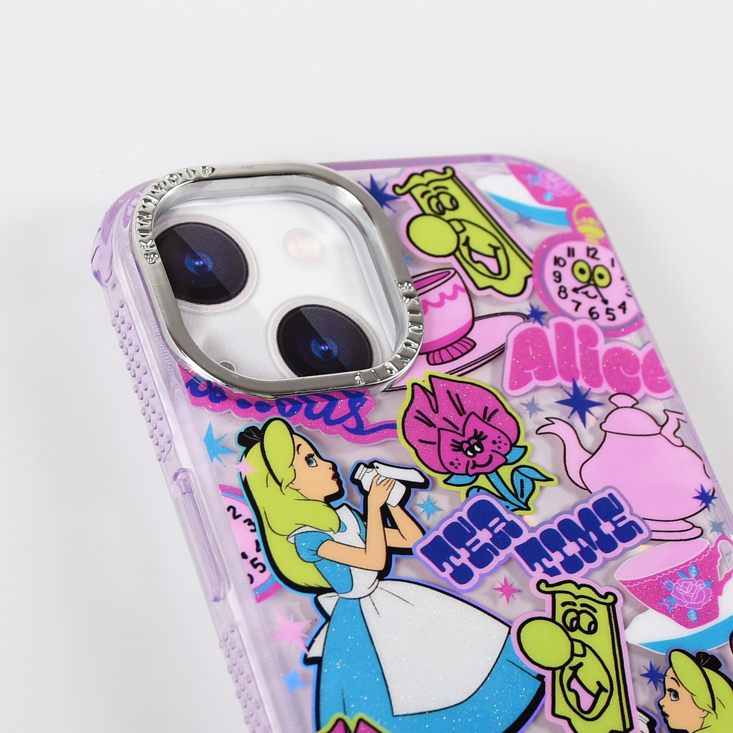 【SKINNYDIP】iphoneケース Drink Me アリス DISNY ブラック iPhone14/15/16シリーズ用 ケース アリス ティータイム